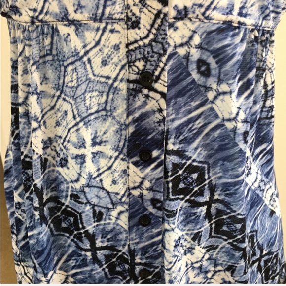 Style and co button down shirt python dye prints tunic - Picture 4 of 8